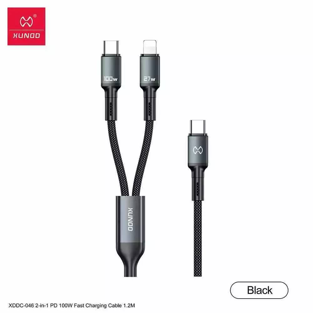 XUNDD XDDC-046 2-in-1 PD 100W Fast Charging & Data Cable 1.2M